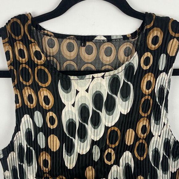 Unbranded Top Blouse Camisole Size S Multicolor Sleeveless Round Neck Polyester - Picture 2 of 9